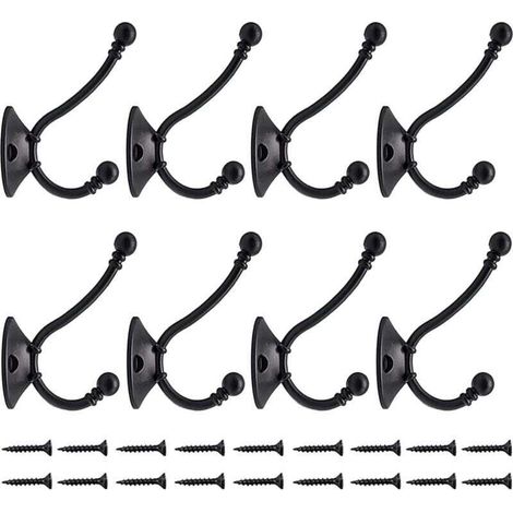 8Pcs Plus Gros Patère Porte Manteau Murale Vintage Crochet Métal De Porte Chapeau Crochet Rétro pour Porte-Manteau Salle de Bain Cuisine (1/4)