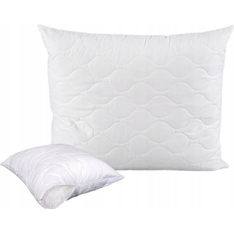 Oreiller 70x80 cm pour personnes allergiques, garnissage en billes de silicone, fermeture éclair ajustable (1/5)