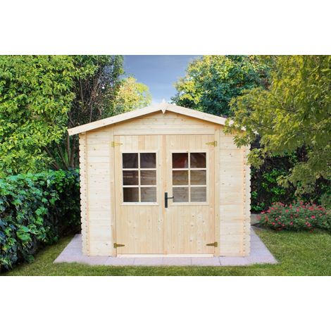 Casetta viola in legno nordico 246x300x220h senza pavimento - Losa (1/5)