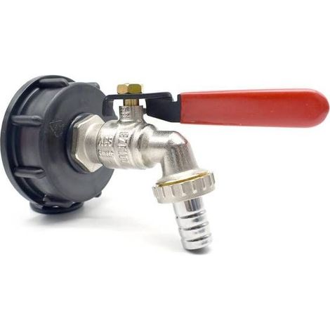 Ensemble raccord S60x6 et robinet de jardin en laiton pour cuve IBC-