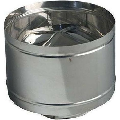 FUMAIOLO A BOTTE ANTIVENTO INOX 304 DA MM.130 (1/2)
