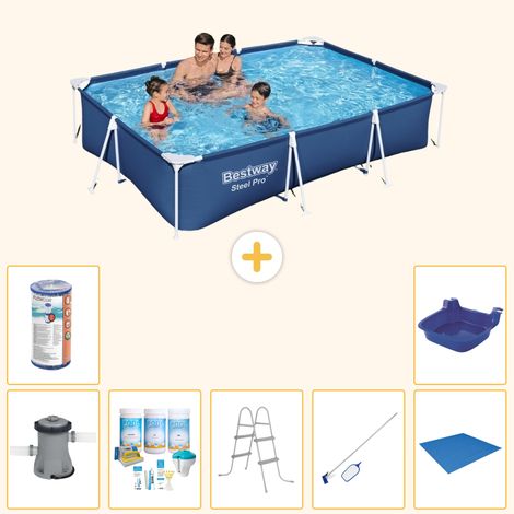 Bestway Bestway Steel Pro Rectangulaire - 300x201x66 cm - 8-pièces  S22092 (1/4)