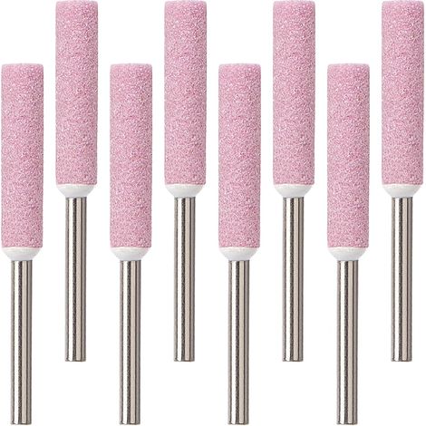 Diamond chainsaw sharpener, chainsaw stone file, chain sharpening pliers, 4.8 mm, 8 pieces (pink)