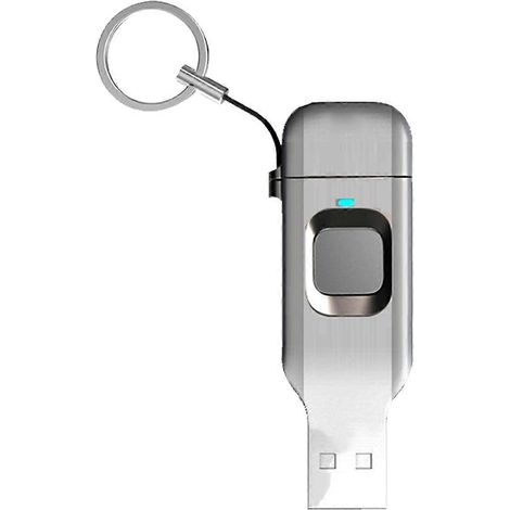 Clé USB OTG en métal avec empreinte digitale, USB 3.0 Type C, pour ordinateur portable ou téléphone, avec verrouillage et disque de démarrage USB de 32 Go. (1/5)