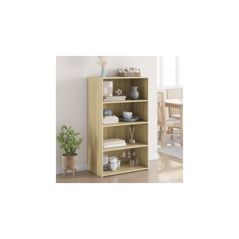Buffet haut chêne sonoma 70x41x124 bois d'ingénierie (1/5)