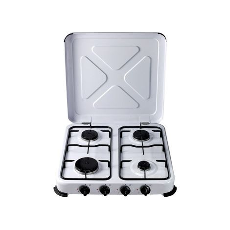 COCINA A GAS 4 FUEGOS PORTATIL CON TAPA 515X510X95 MM 1,4/1,2/1,2/0,85 KW - VH99262