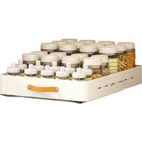Organizzatore per cassetti, design scorrevole regolabile, non richiede installazione, BIANCO, 30 cm, 1 ripiano (1/2)