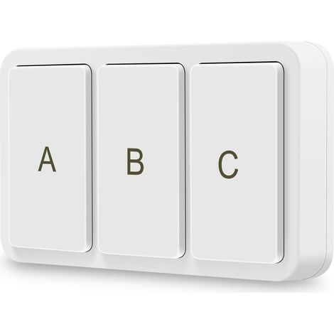 Bouton de Commutation de Scène Intelligent, Interrupteur D'éclairage Intelligent à 3 Gangs pour Connexion Zigbee, Contrôle Tuya, Interrupteur Mural Intelligent, Bouton sans Fil (1/5)