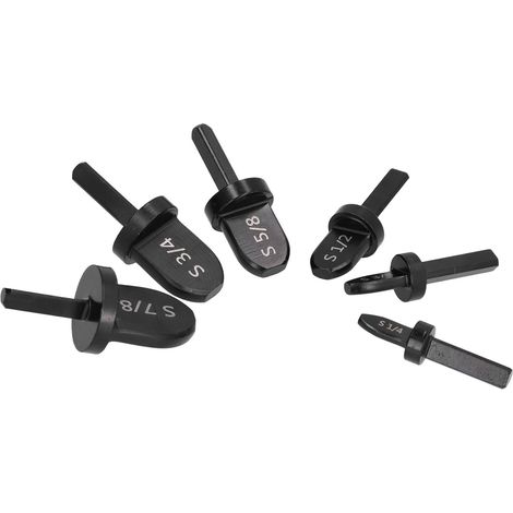 Kit de 6 outils de sertissage pour tubes de climatiseur en acier, forets et évasements (1/5)