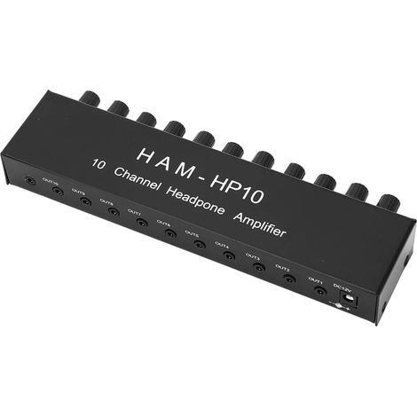 10-Kanal-Kopfhörerverstärker, 1 Eingang, 10 Ausgänge, Stereo-Verteiler-Kopfhörerverstärker (1/5)