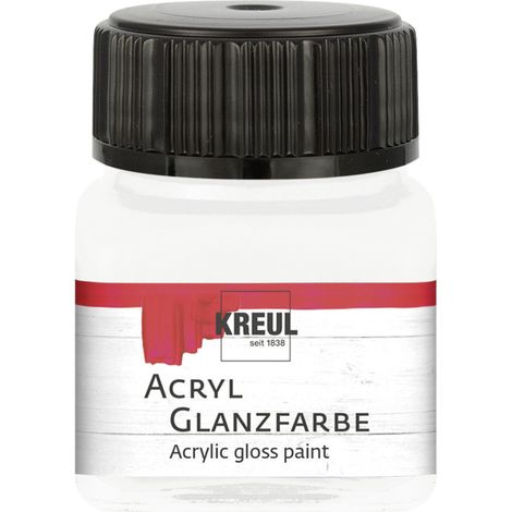 Kreul Acryl Glanzfarbe weiß 20 ml Verzierfarbe