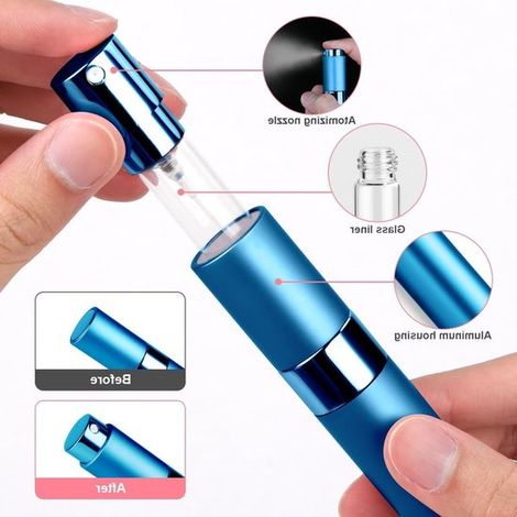Mini-Duftzerstäuber – 3 Stück – Nachfüllbar – 10 ml Nachfüll-Sprühflasche – Leere, tragbare Reise-Sprühflasche (1/4)