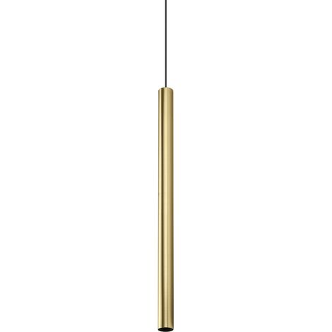 LOOK ROUND SOSPENSIONE 1 LUCE ATTACCO GU10 OTTONE D.4X70CM (1/3)