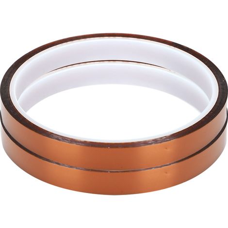 Hochtemperatur-Polyimid-Klebeband, 33 m, 2 Stück, gelbbraun, 10 mm Zubehör (1/5)