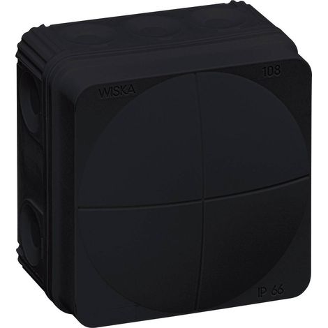 Boîte de dérivation étanche IP66 76 x 76 x 51 mm – Thermoplastique sans halogène – Pour environnements humides – Installation rapide – Wiska