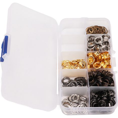 Kit d'outils de rivetage comprenant des rivets métalliques robustes, colorés et faciles à installer, adaptés aux chaussures, sacs, vêtements et articles en cuir.