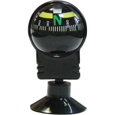 Boussole de navigation étanche à ventouse en forme de boule avec rotation à 360 degrés pour véhicule