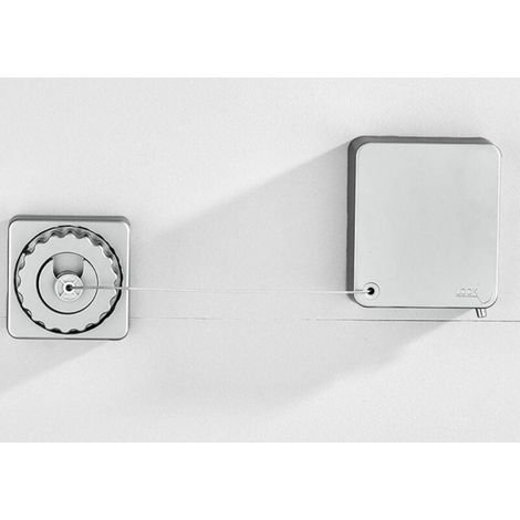 Etendage extérieur Gris Corde à Linge Rétractable Exterieur Fil à Linge Extensible Murale Facile Installer 4.8m Acier Inoxydable Clothesline Réglable Charge Maximale 20 kg pour Balcon Intérieur (1/5)