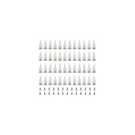 Lot de 50 Rivet Cône de Style Punk Clous Conique Métal Bullet Spikes pour Cuir Vêtement Ceinture Bricolage pour Sac Bracelet Goujons de Rivets, 10x29mm (1/5)