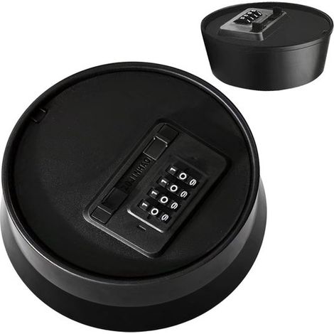 Lucchetto a combinazione 4 cifre resettabile rotondo con chiavi per recupero password, resistente alle intemperie, per cassetti, ante, mobili, scatole e armadietti. (1/5)