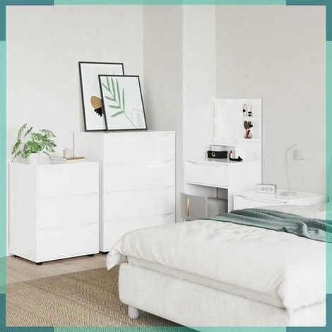 888861 Armoire de rangement Blanc brillant 60 x 48 x 81 cm (1/5)