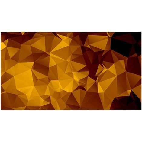 Lupia Quadro Moderno, Vetro Acrilico Plexy, Facile da appendere, da parete, stampa con Colori intensi, prodotto in Italia, 100x180 cm TRIANGLE ABSTRACT BROWN (1/4)