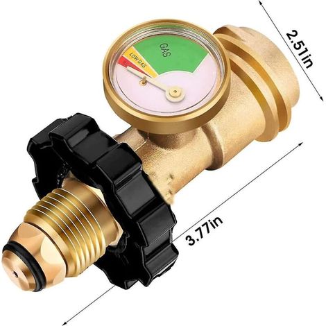Détecteur de fuites intégré pour réservoir de gaz propane Pol, jauge de niveau de propane, manomètre de pression de gaz propane C (1/4)
