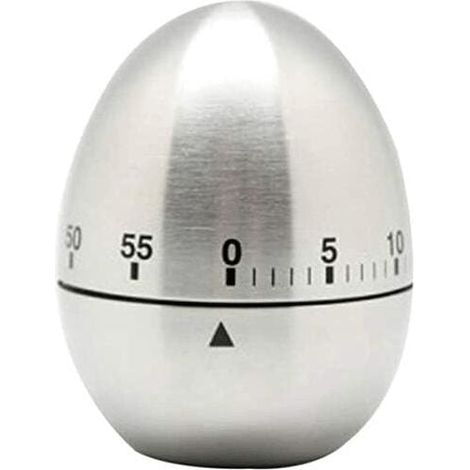 précis Minuterie de Cuisine en Acier Inoxydable, Fauly 60 Minutes Compte à rebours Cuisine Cuisine Mécanique Tournage d'alarme rotative Portable (1/5)