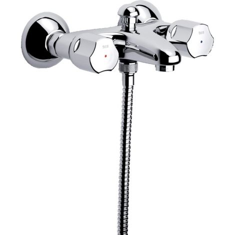 Mélangeur bain douche NIAGARA N mural bicommande sans raccords ROCA A5A0269C00