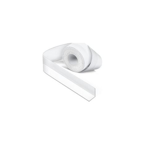 Joint Silicone Blanc Salle de Bain, Joint Salle de Baignoire, Ruban D'étanchéité, Anti-Moisissure et Imperméable, Ruban Adhésif doux Adapté à la Cuisine, les Toilettes, le Coin,Douche,3.2m3.8cm (1/5)