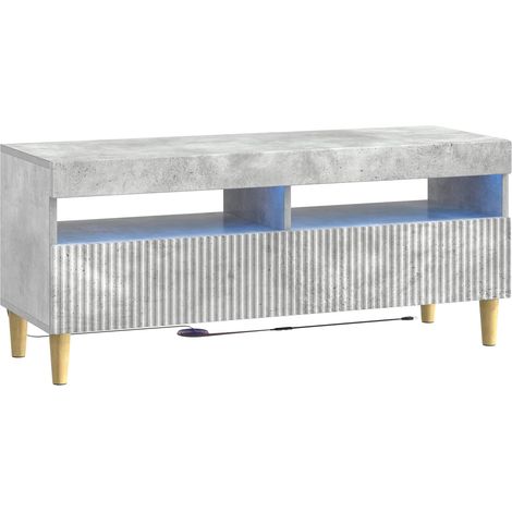 Mueble de TV LED Gris Hormigón Madera de ingeniería vidaXL (1/5)
