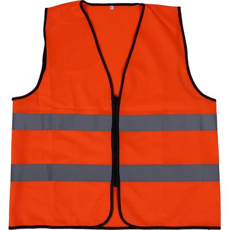 Gilet Fluorescent de Sécurité pour Homme en Polyester Bandes Réfléchissantes 360 Degrés, Respirant, pour Marche Nocturne et Travaux de Voirie (1/5)