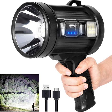 Ultrahelle, wiederaufladbare LED-Taschenlampe für Camping