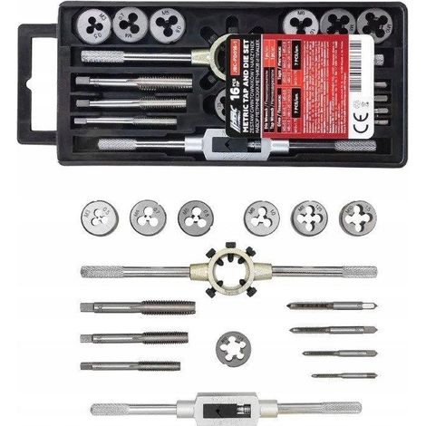 Set de taraudage bituxx 16 pièces noir acier (1/3)