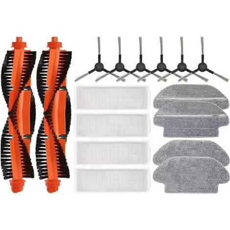 Ensemble de brosse latérale principale, filtre HEPA et chiffon de nettoyage compatible avec Xiaomi Mijia STYTJ02YM 2S/3C Viomi V2 PRO/V3 SE Conga 3490 - Pièces détachées (1/5)