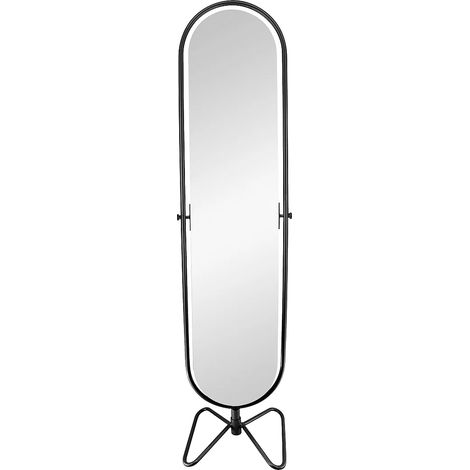 Specchio girevole su piedistallo L. 40 x H. 169 cm in Metallo Nero - ASATU (1/4)
