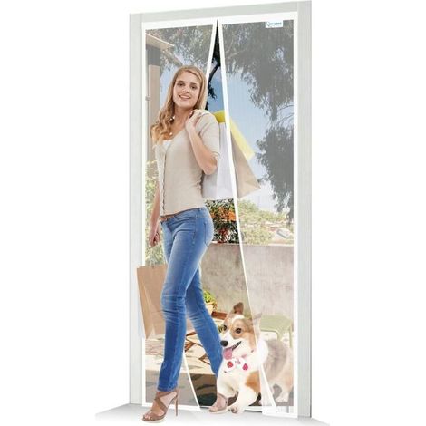 Zanzariera magnetica per porta, spessa e resistente, 120x220 cm, maglia molto fitta. (1/5)