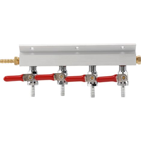 Distributeur de CO2 pour Bière - Splitter 4 Voies pour Fûts et Brasseurs Maison (1/5)