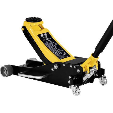 Cric de sol extra-plat, capacité de 2,5 tonnes, cric de course en aluminium et acier avec pompe à levage rapide à double piston, chariot élévateur hydraulique pour berlines et SUV compacts, plage de l (1/5)