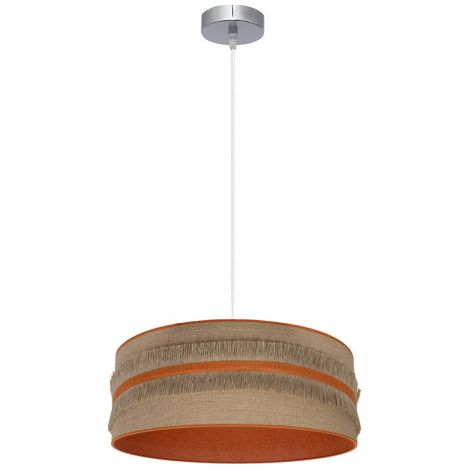 Ciondolo Natalia 1xe27 Nichel/sacco-arancione Regx40x40 Cm (1/2)