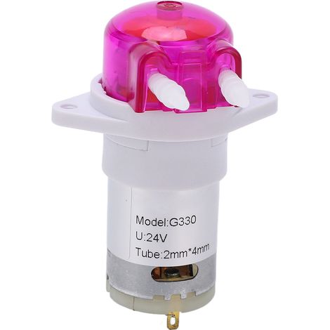 Pompe péristaltique 24 V CC, petite pompe à courant continu constant, tête de pompe, pompe à eau miniature, pompe de circulation expérimentale, 2 x 4 mm (1/5)
