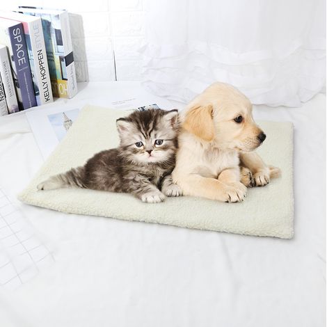 Sollbry Tapis chaud pour chiens auto-chauffant lit pour animaux de compagnie chaud épais cachemire tapis confortable grand lit pour chien lavable coussin matelas chenil (1/3)