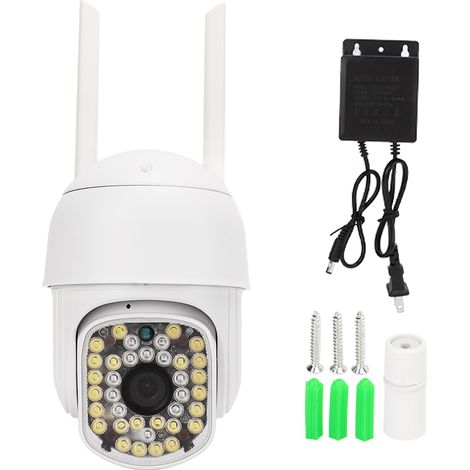 Caméra IP WiFi 2.4G/5G, caméra de sécurité sans fil, audio bidirectionnel, vision nocturne IR, détection de mouvement, alarme, rotation panoramique/inclinaison, prise américaine pour maison. (1/5)