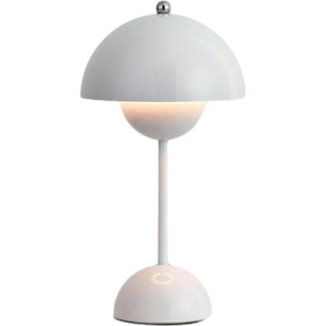 Table de chevet lampe de lecture sans fil chambre lampe décorative rétro Rechargeable lampe de bureau tactile veilleuse moderne décor cadeaux,Blanc