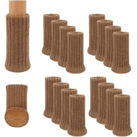 Fodere per sedie - Non specificato - 24 pezzi - Elastiche - Antiscivolo - Marrone chiaro (1/4)