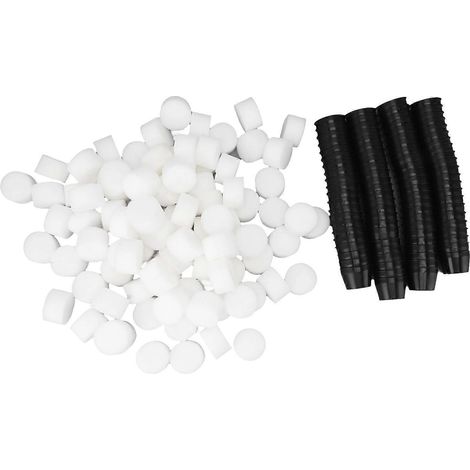 Packung mit 100 Netztöpfen und 100 Schwämmen, aus atmungsaktivem Kunststoff und ohne Boden, für den hydroponischen Anbau (schwarz).