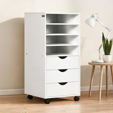 Meuble de rangement de bureau bianco 38 x 40 x 86,8 cm (1/5)