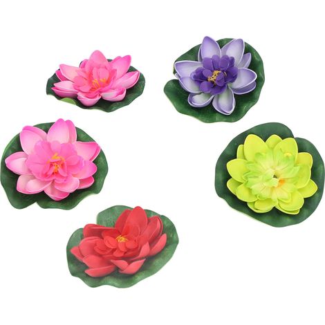 5 pcs plantes artificielles pour bassin, légères, exquises, souples, épaisses, durables, décoratives attrayantes pour piscine (1/5)