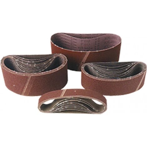 Leman – Bande abrasive de ponceuse 100mm x 610mm – Grain 80 – Lot de 10 – Pour ponçage bois dur et teck