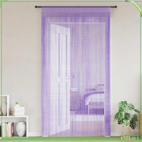 4102048 Rideau en fils 2 pcs 140 x 250 cm violet (1/5)